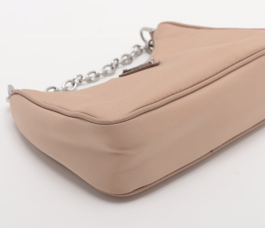 Prada Tessuto Nylon & Leather 2 Way Shoulder Bag Mini