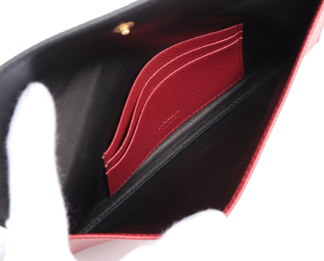 Prada Saffiano Cuir Logo Leather Wallet