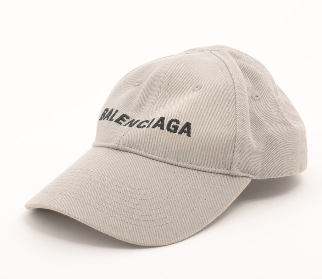 Balenciaga Cap L Cotton Gray Wears Marked