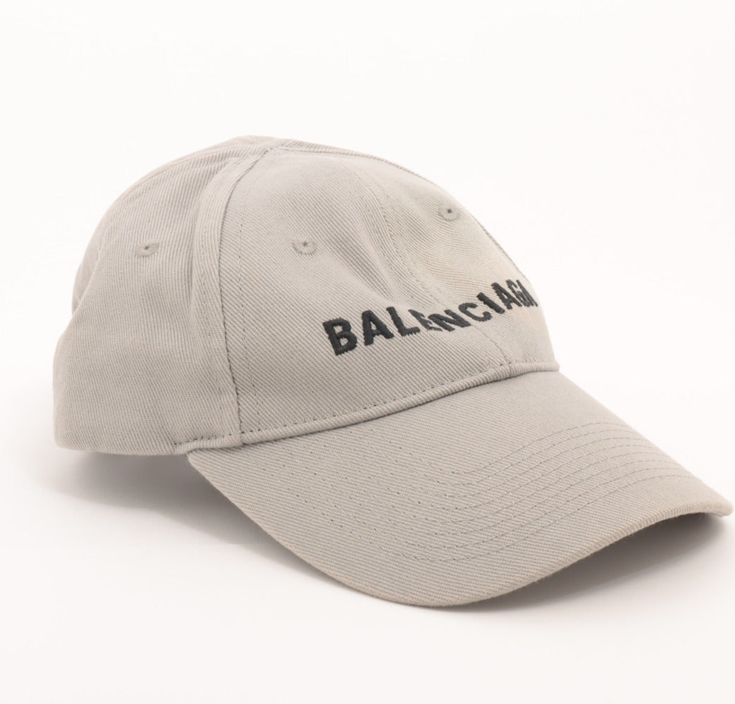 Balenciaga Cap L Cotton Gray Wears Marked