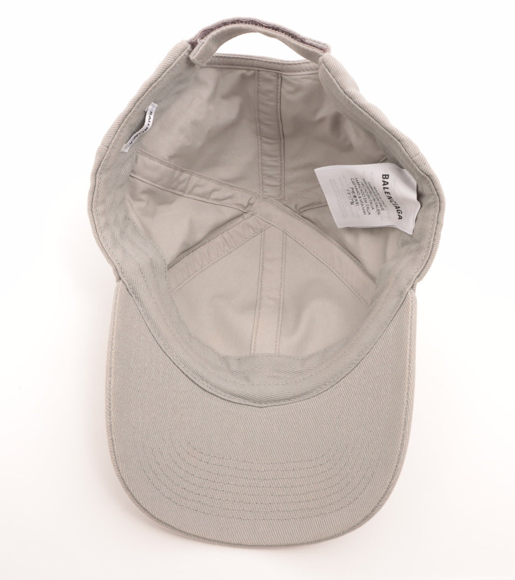 Balenciaga Cap L Cotton Gray Wears Marked