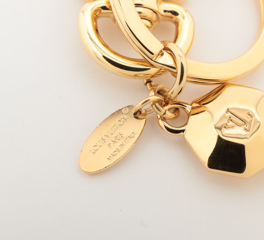 Louis Vuitton Porto Cure LV facet Charm GP Gold Wears Losing