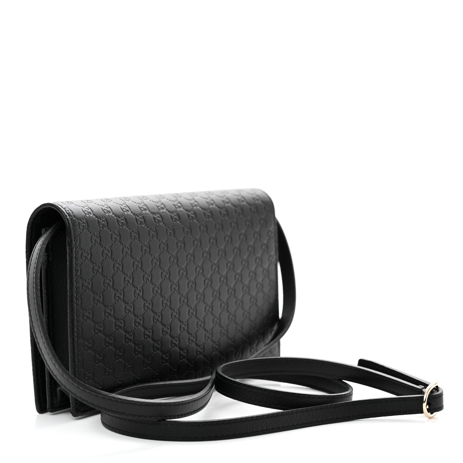 Gucci  Microguccissima Crossbody Wallet Black