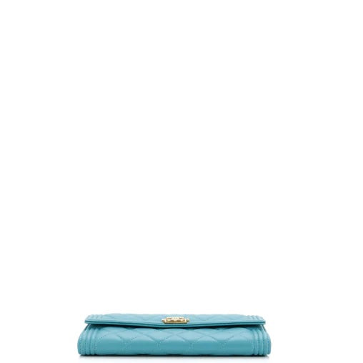 ChanelBoy Flap Wallet Quilted Lambskin Long