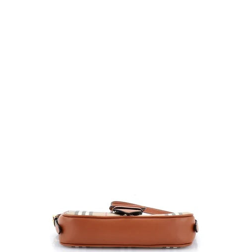 Burberry Buckle Sling Shoulder Bag Vintage Check Coated Canvas