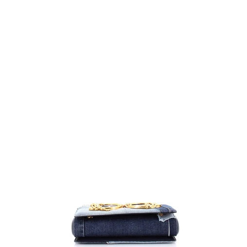 Dolce & Gabbana DG Girls Flap Bag Patchwork Denim Small
