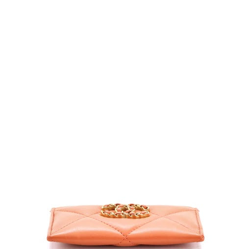 Chanel 19 Card Holder Quilted Leather