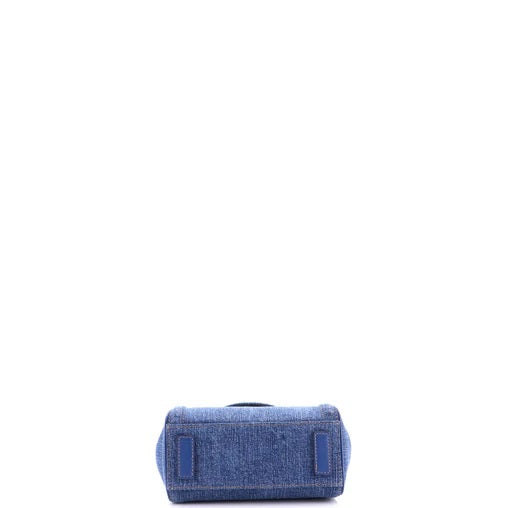 Versace La Medusa Top Handle Bag Denim Small