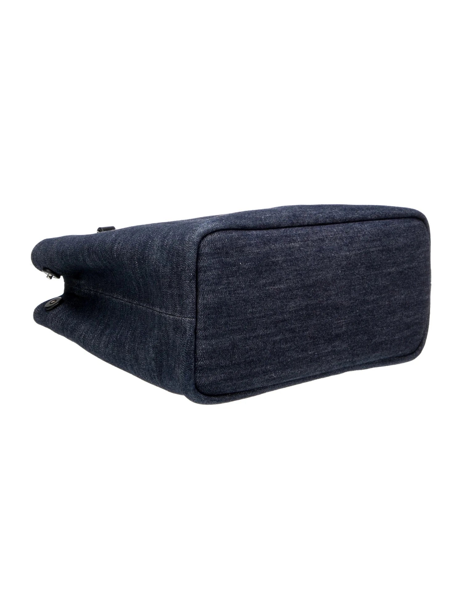 Prada Small Denim Canapa Logo Tote Prada ToteBlue LeatherGraphic