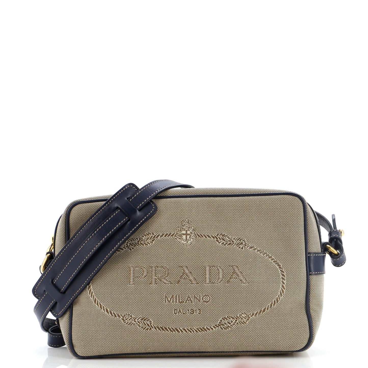 Prada Logo Camera Bag Canvas Small