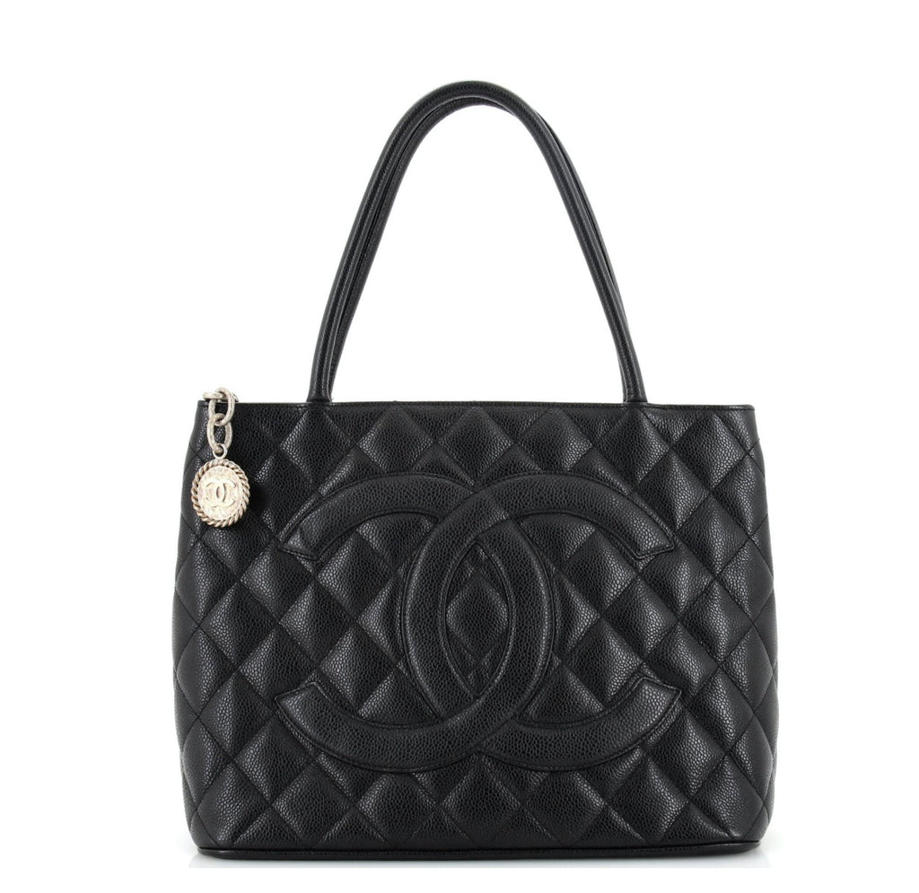 Chanel Medallion Tote Quilted Caviar