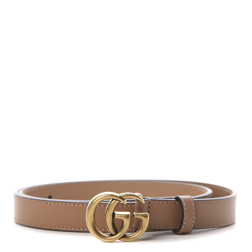 Gucci Double G Logo Skinny Belt