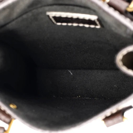 Louis Vuitton Petit Sac Plat Bag Monogram Vernis with Monogram Canvas