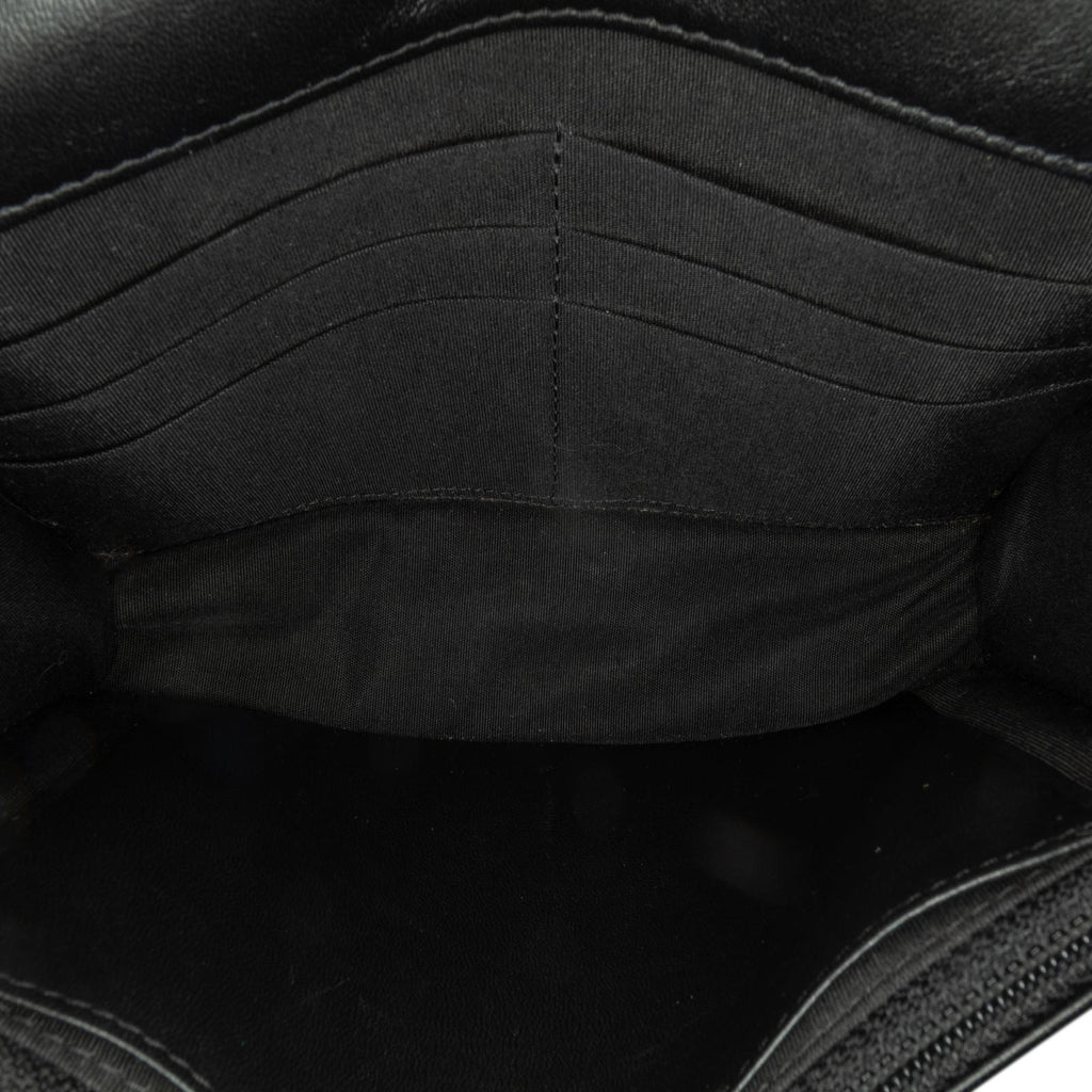 Chanel  Lambskin Quilted Boy Wallet On Chain WOC Black