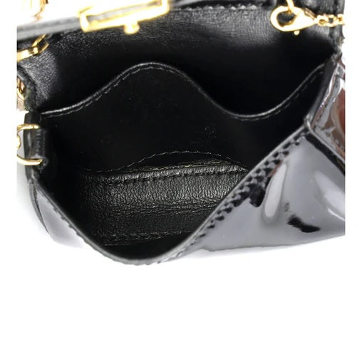 Fendi Chain Baguette Charm Bag Patent Nano