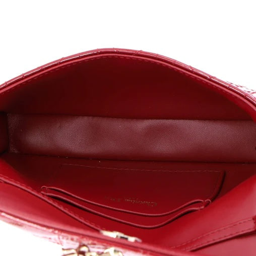 Christian Dior Dior Talk Phone Pouch Cannage Quilted Patent