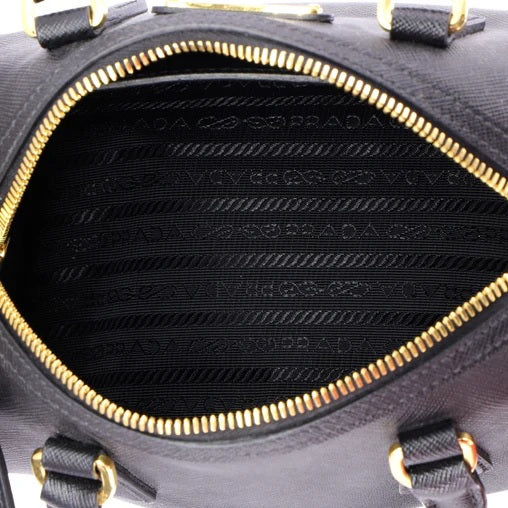 Prada Lux Convertible Boston Bag Saffiano Leather Mini