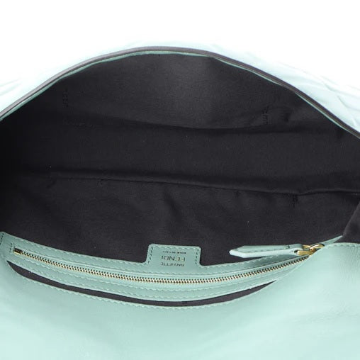 Fendi Baguette NM Bag Zucca Embossed Leather Medium