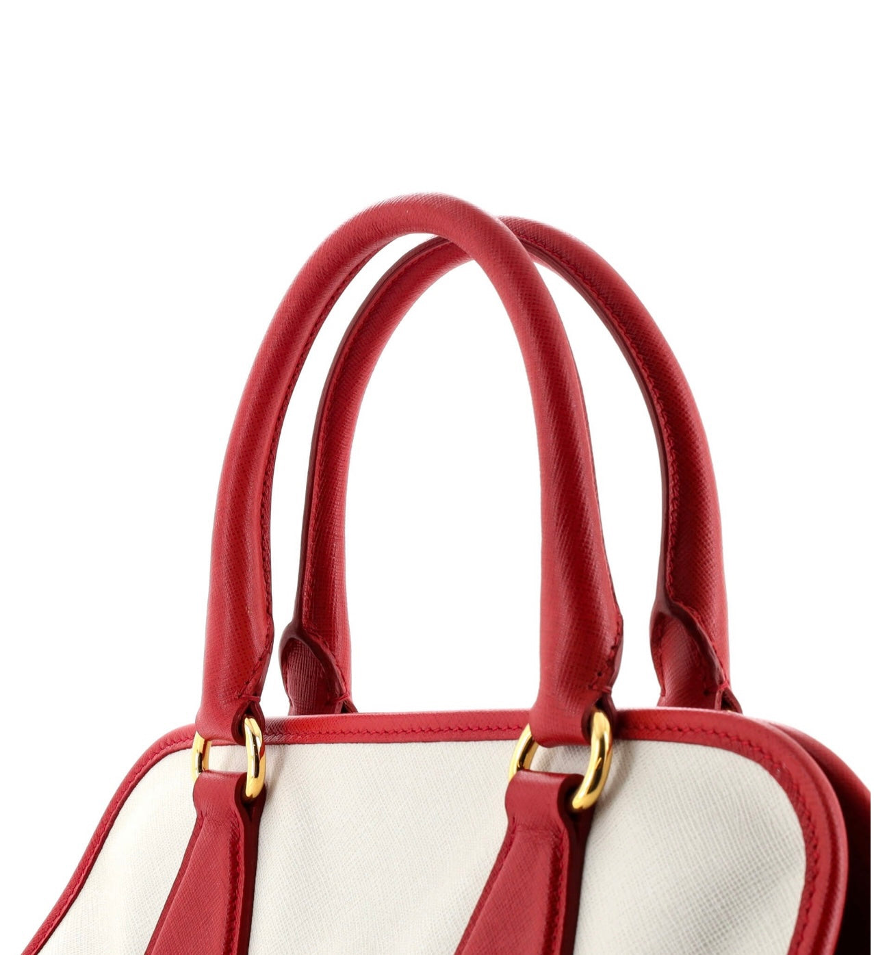 Prada Soft Triple Zip Satchel Saffiano Leather