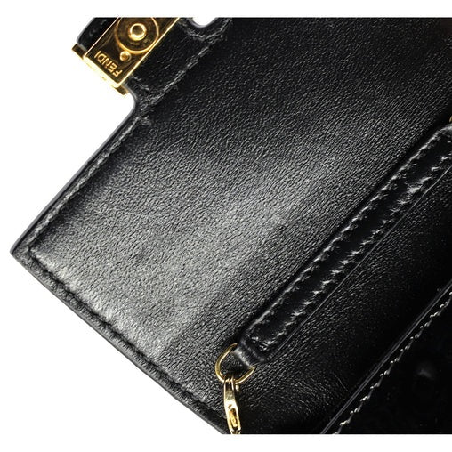 Fendi Chain Baguette Charm Bag Patent Nano