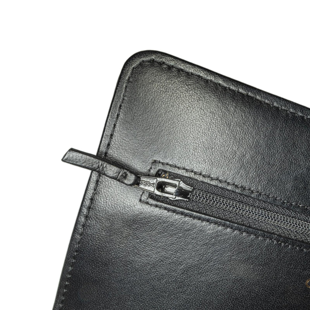 Chanel  Lambskin Quilted Boy Wallet On Chain WOC Black