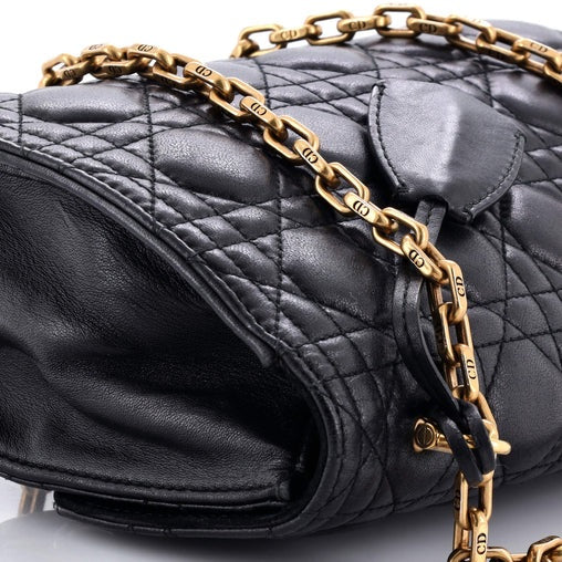 Christian Dior Dioraddict Flap Bag Cannage Quilt Lambskin Medium