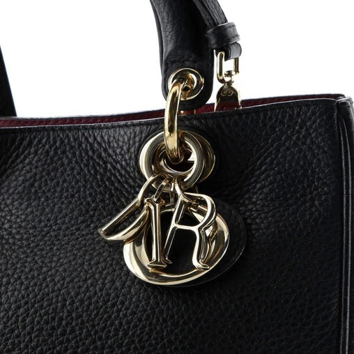 Christian Dior Diorissimo Tote Pebbled Leather Mini
