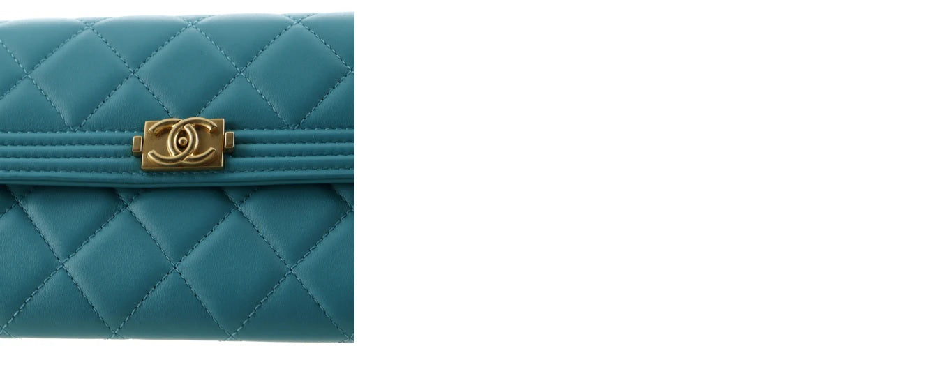 ChanelBoy Flap Wallet Quilted Lambskin Long
