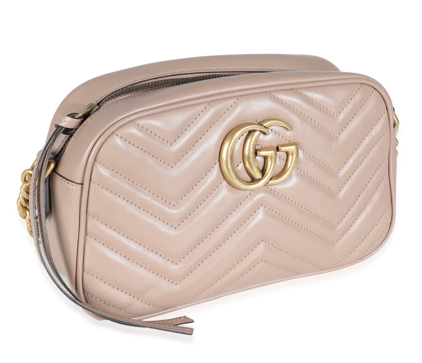 Gucci Beige Matelasse Small GG Marmont Bag