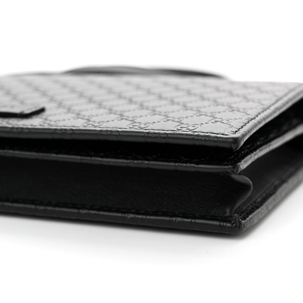 Gucci  Microguccissima Crossbody Wallet Black