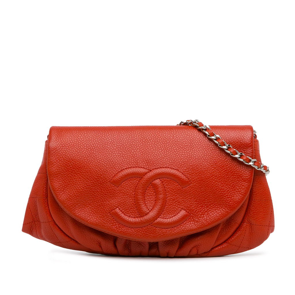 Chanel Caviar Half moon Wallet on Chain