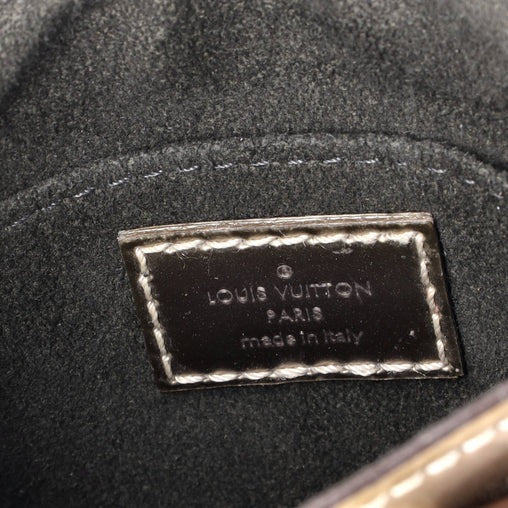 Louis Vuitton Petit Sac Plat Bag Monogram Vernis with Monogram Canvas