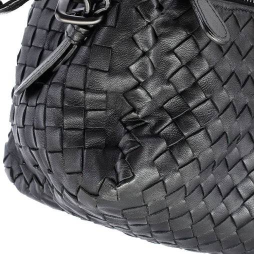 Bottega Veneta Barrel Shoulder Bag Intrecciato Leather Medium