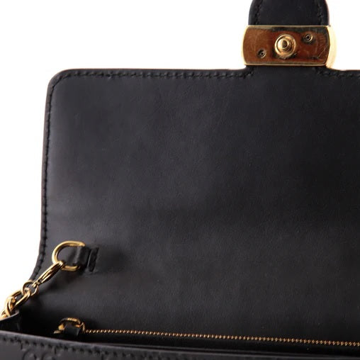 GucciIcon Wallet on Chain Guccissima Leather