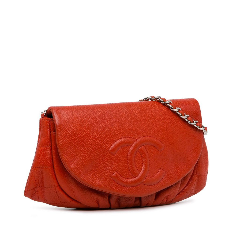 Chanel Caviar Half moon Wallet on Chain