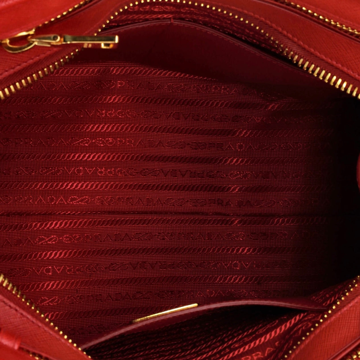 Prada Soft Triple Zip Satchel Saffiano Leather