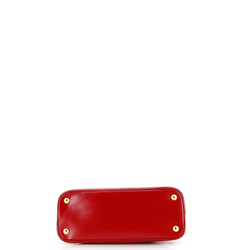 Prada Zip Around Convertible Dome Satchel Vernice Saffiano Leather