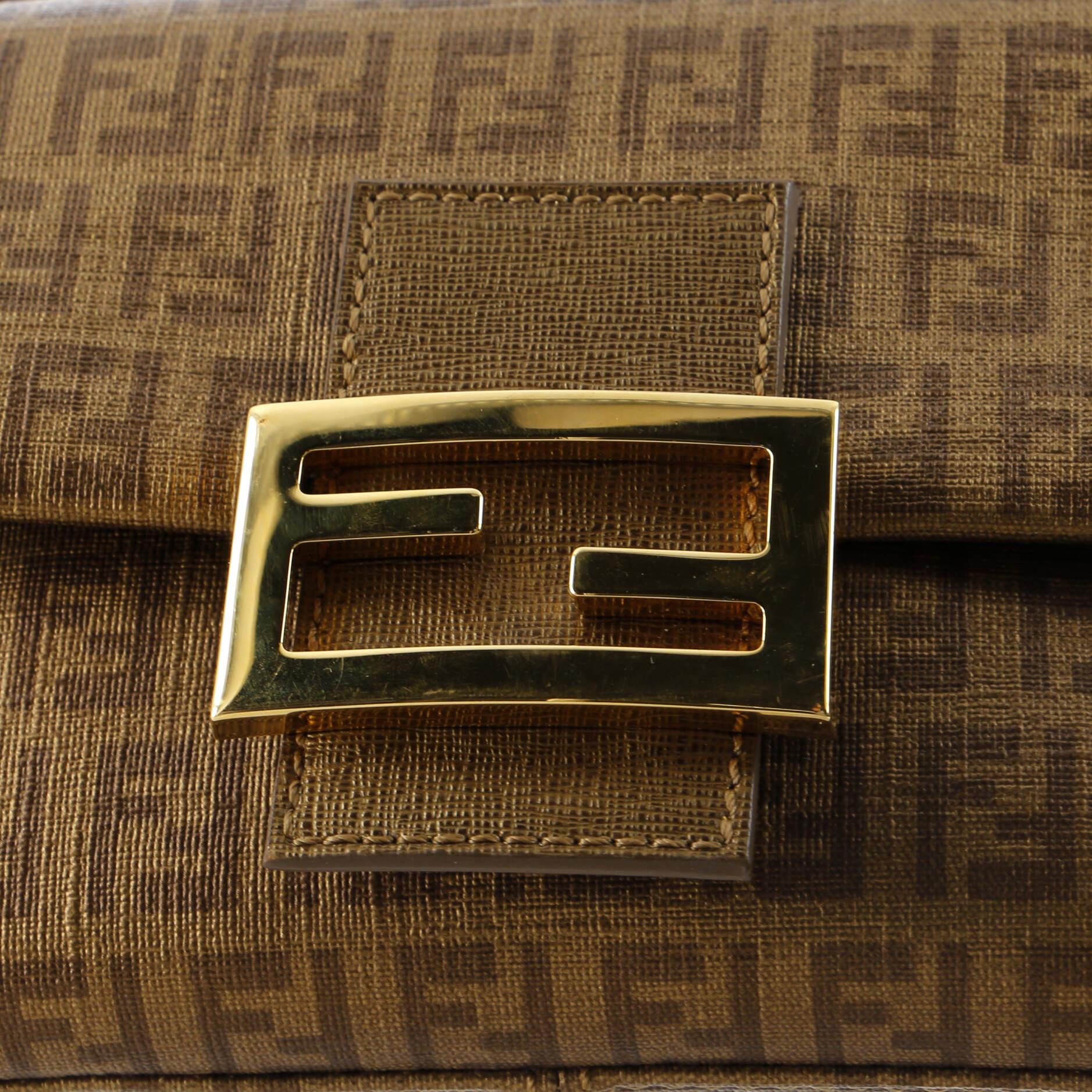 "Fendi Mama Forever Bag Zucchino Coated Canvas Mini"