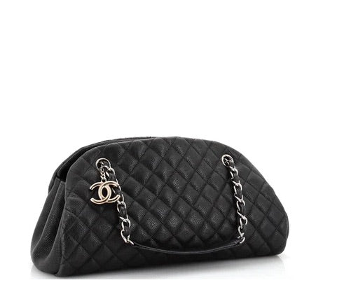 Chanel Just Mademoiselle Bag Quilted Caviar Medium