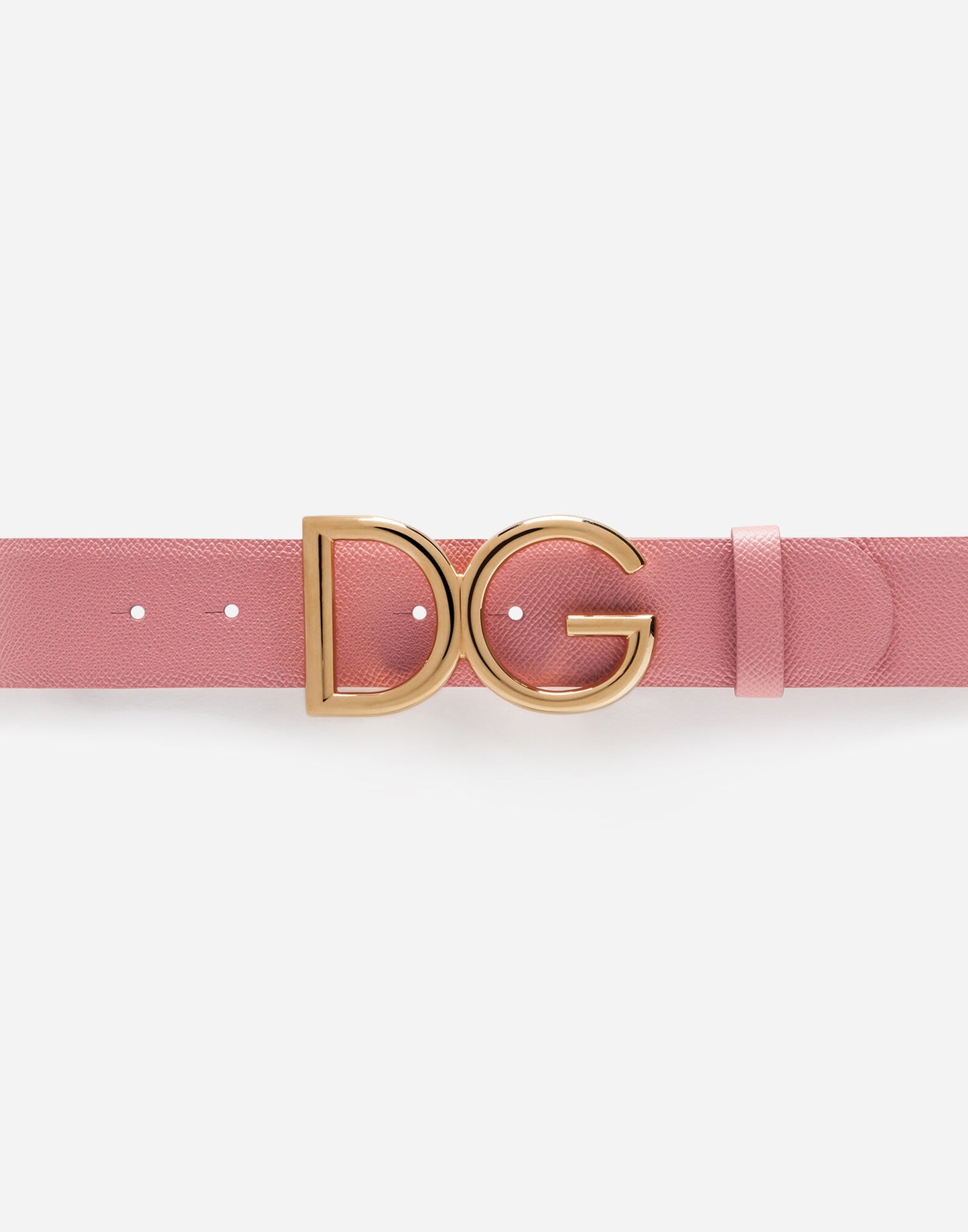 New Dolce & Gabbana Dauphine calfskin belt with DG logo