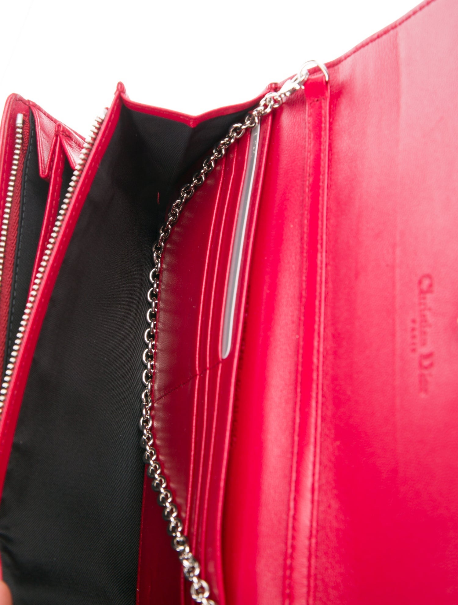 Christian Dior 2012 Lady Dior Rendezvous Wallet On Chain Continental Wallet