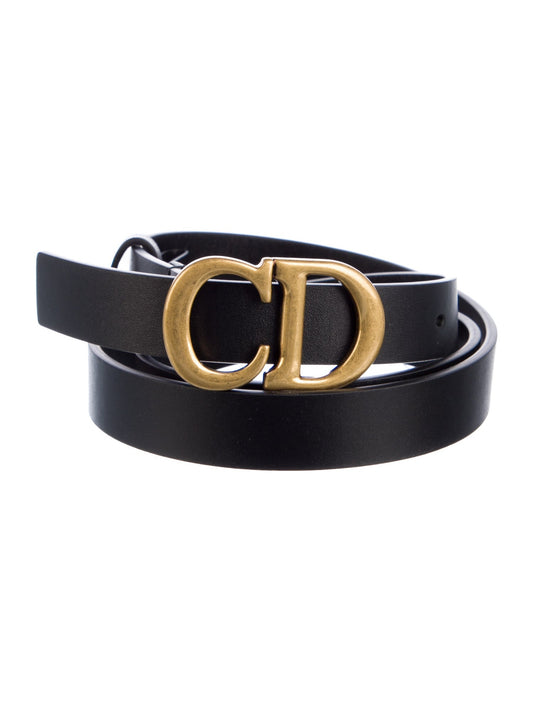 Christian Dior Skinny Leather Belt