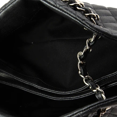 Chanel Just Mademoiselle Bag Quilted Caviar Medium