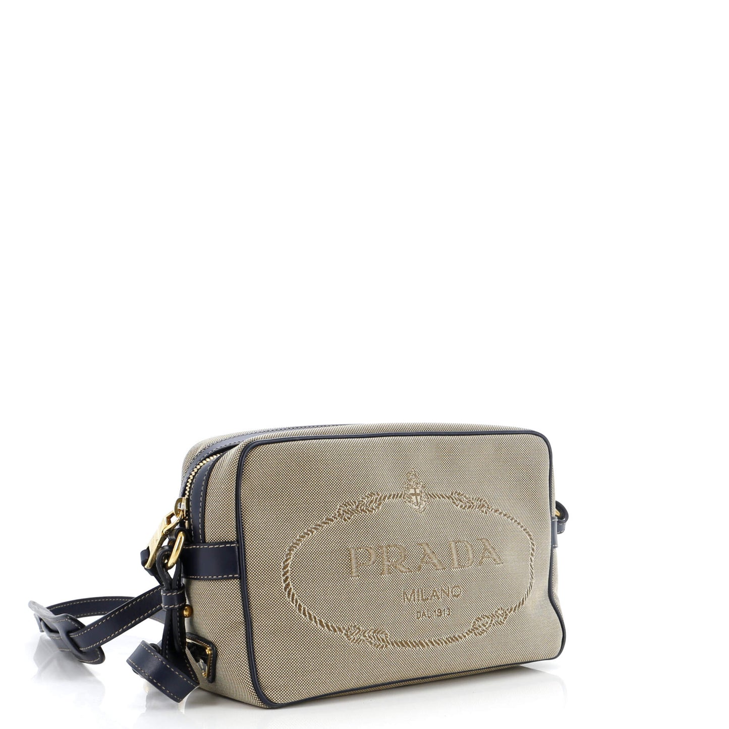 Prada Logo Camera Bag Canvas Small