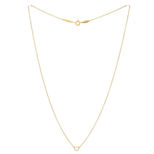 Tiffany & Co.Elsa Peretti Diamonds By The Yard Pendant Necklace 18K Yellow Gold and Diamond 0.10-0.19CT