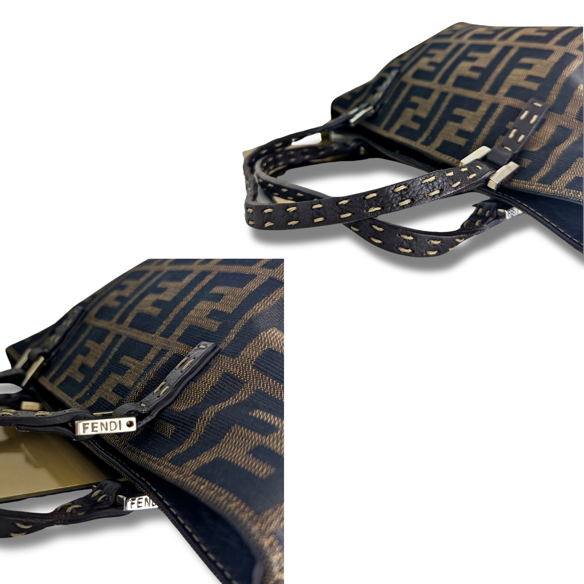 Fendi Vintage Handle Tote Zucca Canvas Mini