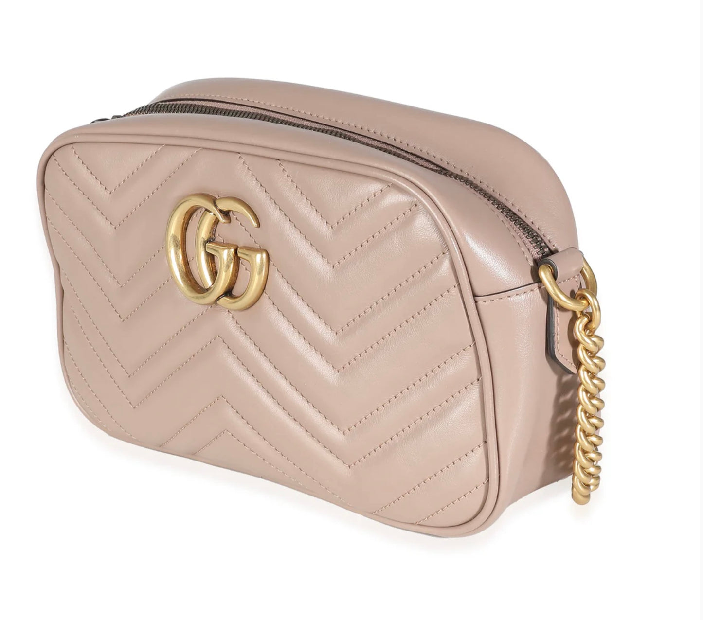 Gucci Beige Matelasse Small GG Marmont Bag