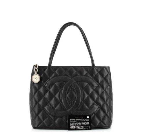 Chanel Medallion Tote Quilted Caviar