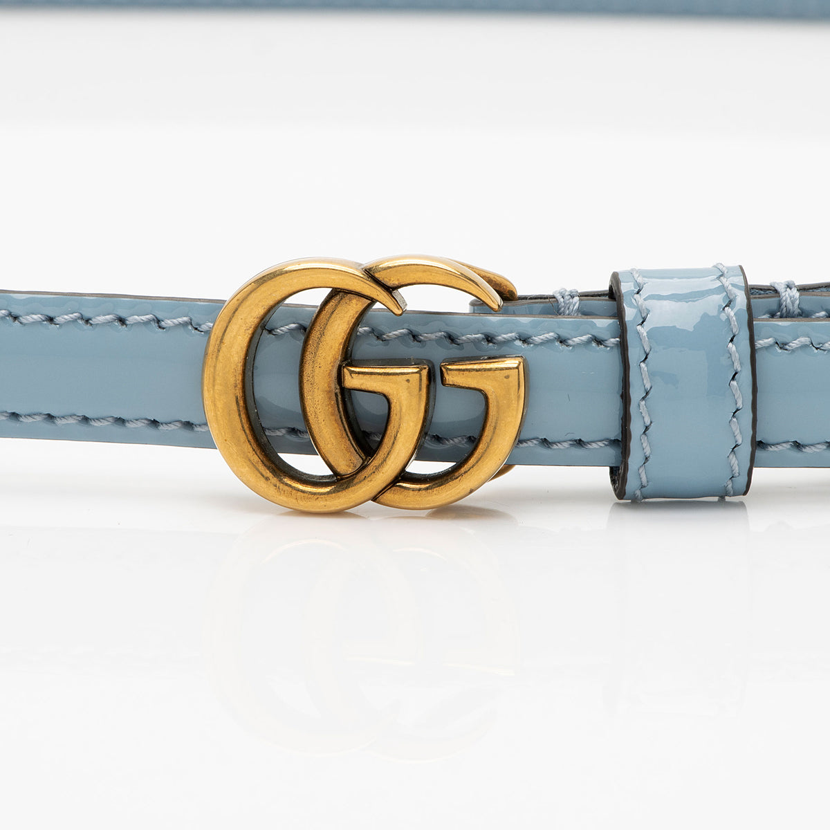 Gucci Skinny Patent Leather Belt w/ Tags