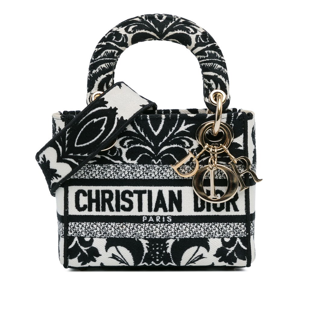 Dior Mini Embroidered Canvas Lady D-Lite